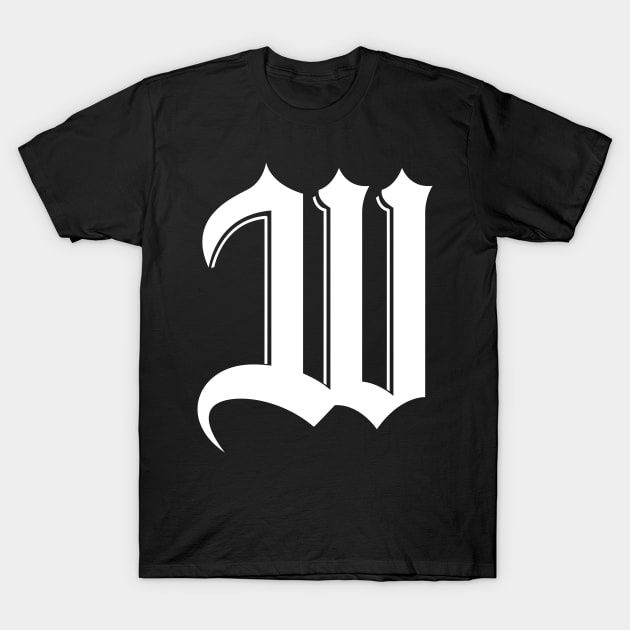 Gothic Lettering W T-Shirt by Givepineapple